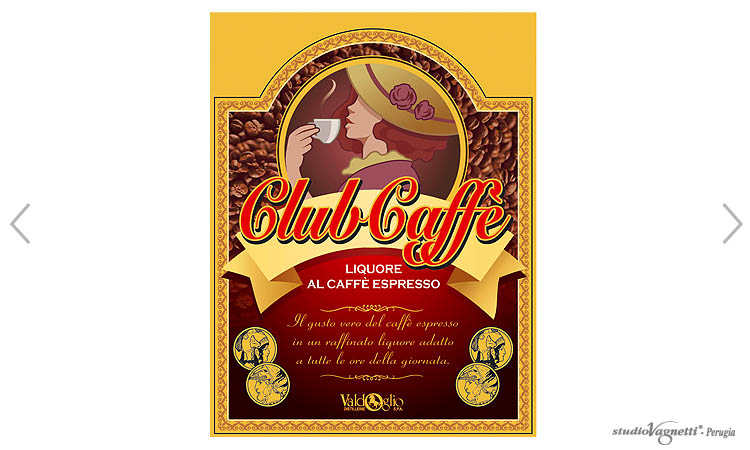 Progettazione Etichette Club Caffe Liquore Al Caffe Espresso
